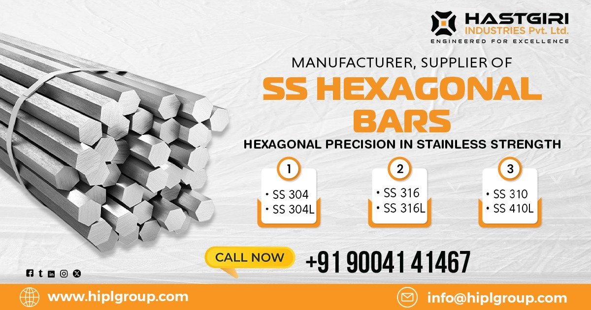 Stainless Steel 304 Hexagonal Bars in Gujarat