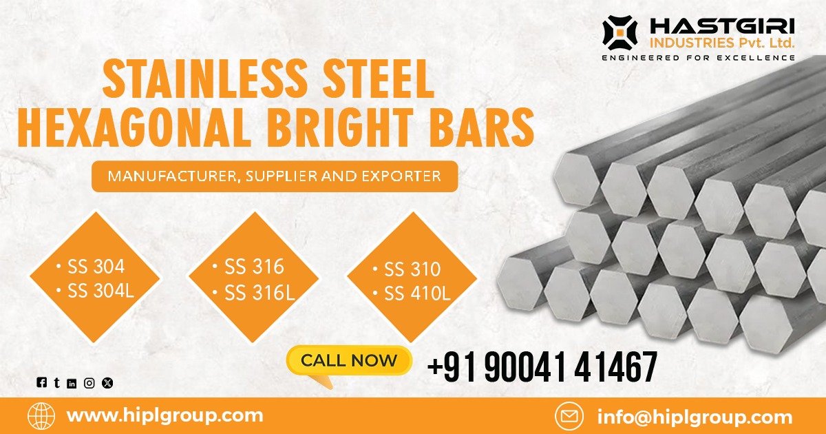 Stainless Steel Hexagonal Bright Bars in Dhule