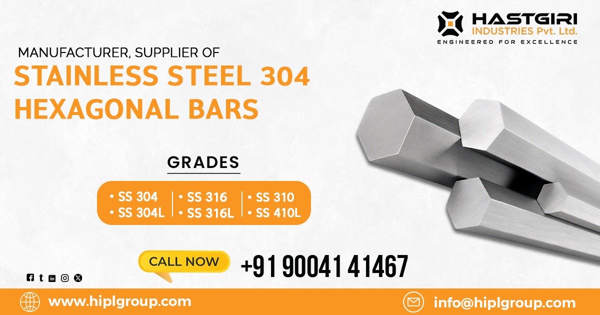 Stainless Steel 304 Hexagonal Bars in Manesar