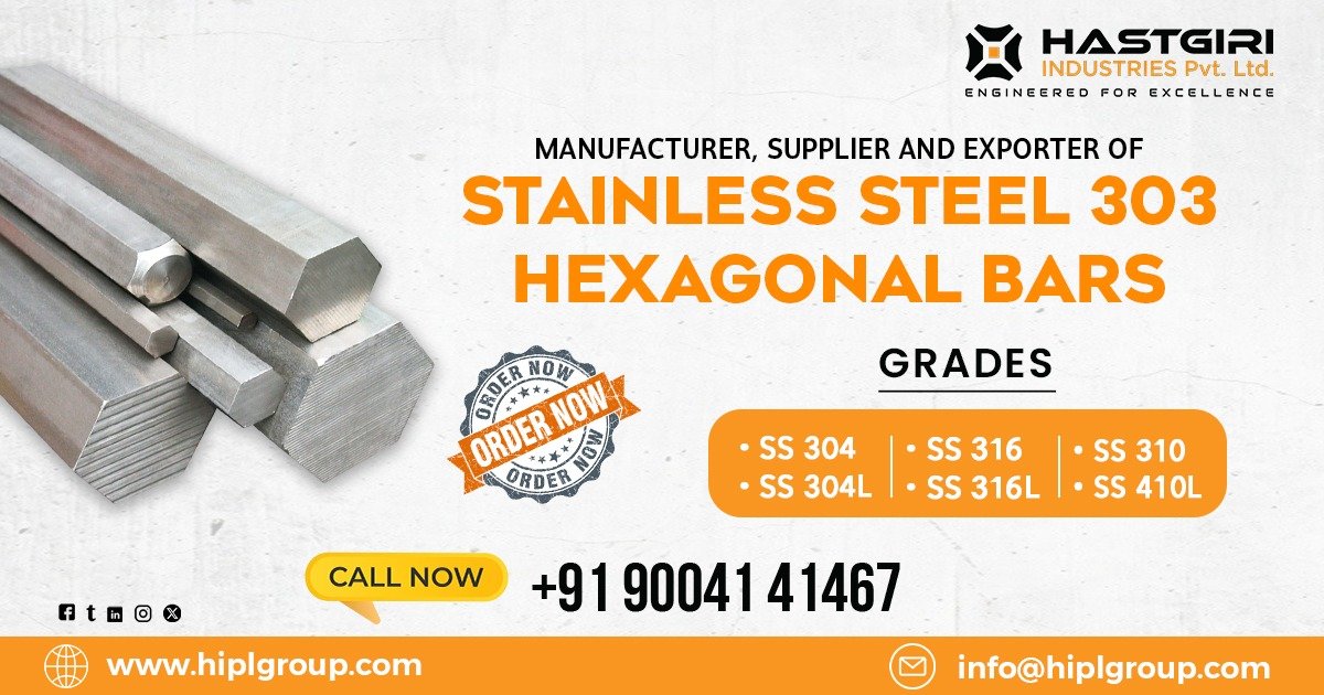 Stainless Steel 303 Hexagonal Bars in Chennai