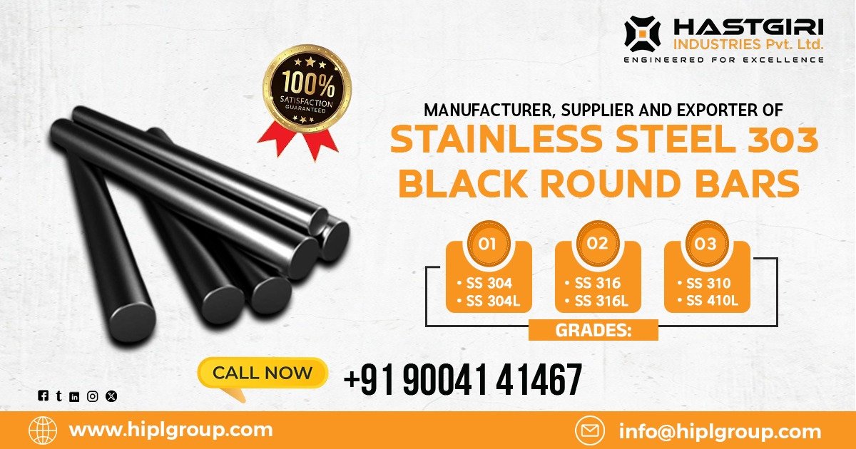 Stainless Steel 303 Black Round Bars in Coimbatore