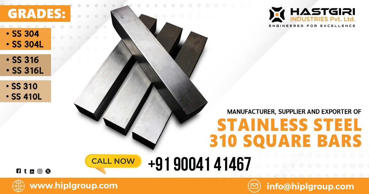Stainless Steel 310 Square Bars in Hosur