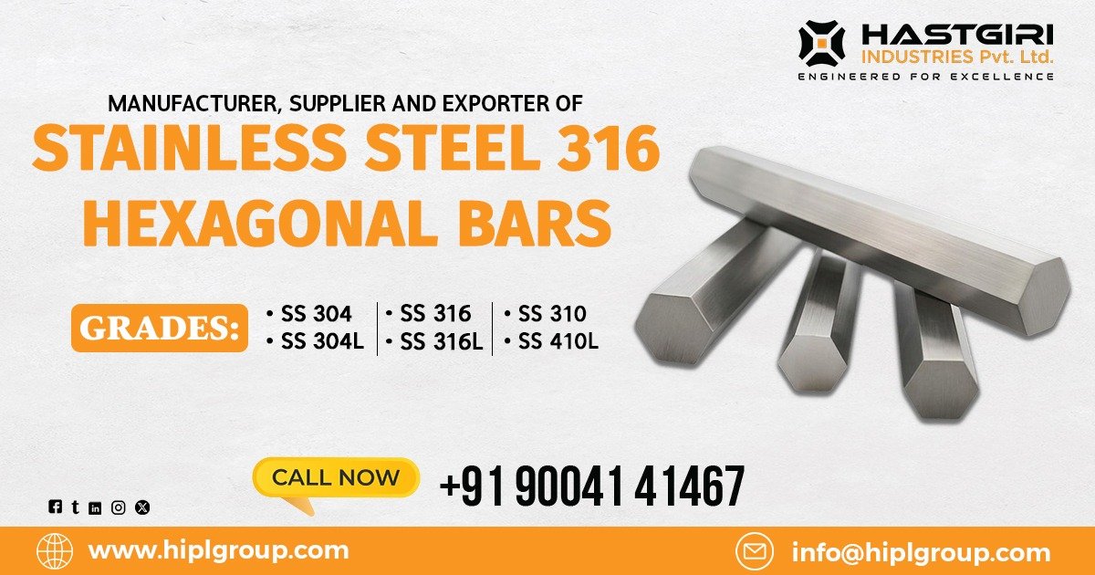 Stainless Steel 316 Hexagonal Bars in Coimbatore