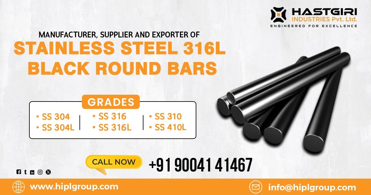 Stainless Steel 316L Black Round Bars in Manesar