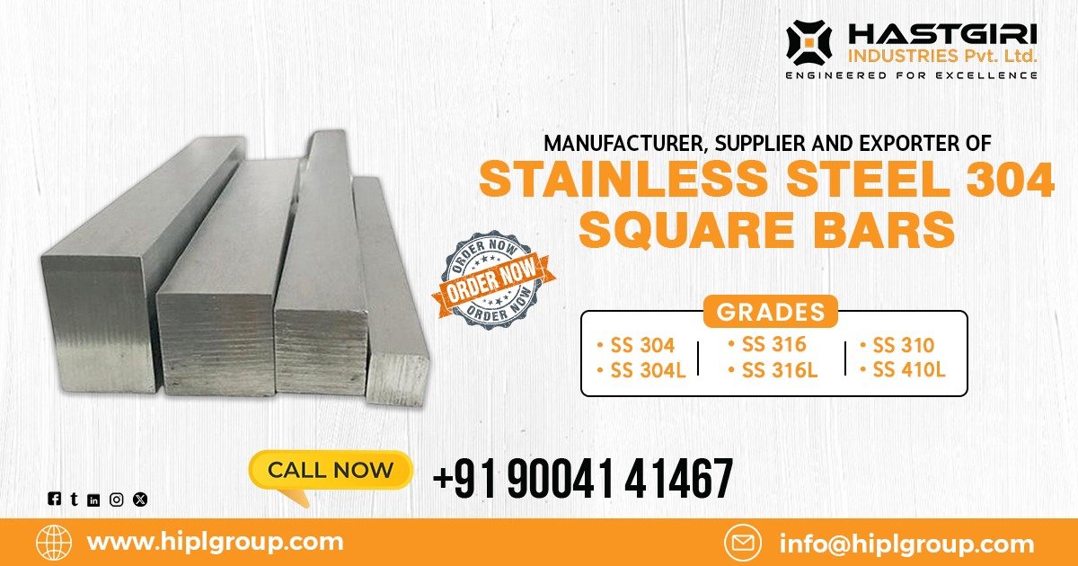 Stainless Steel 304 Square Bars in Coimbatore