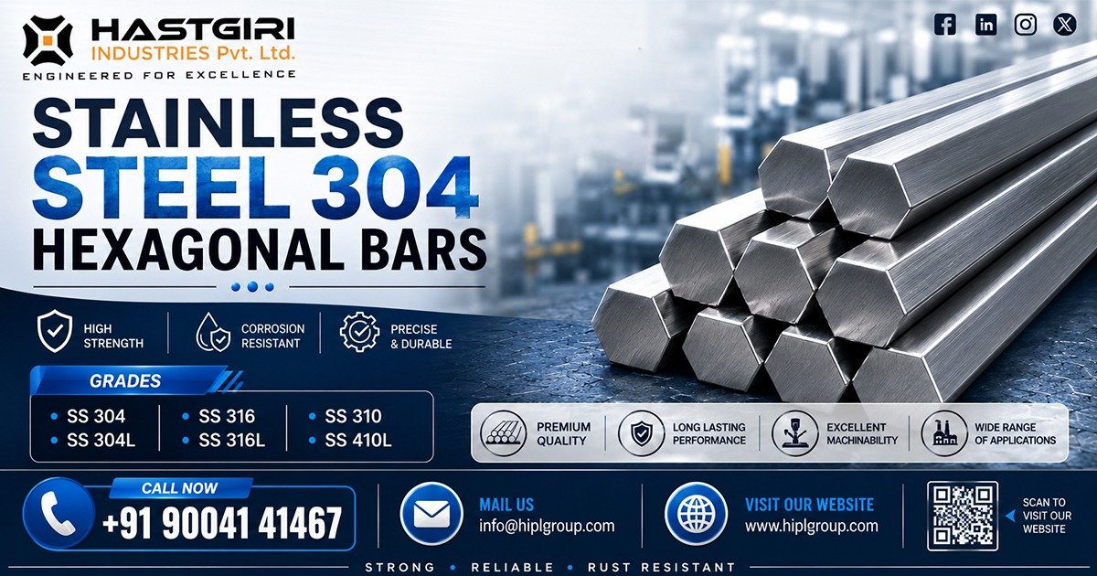Stainless Steel 304 Hexagonal Bars in Jamnagar