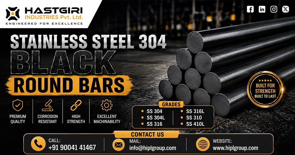 Stainless Steel 304 Black Round Bars in Manesar