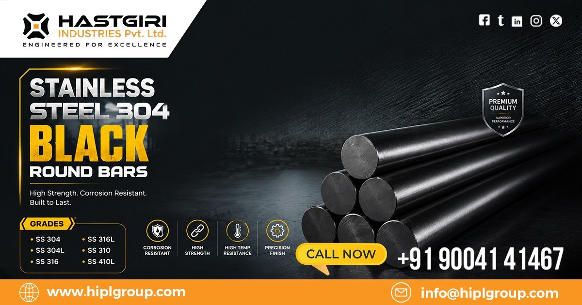 Stainless Steel 304 Black Round Bars in Coimbatore