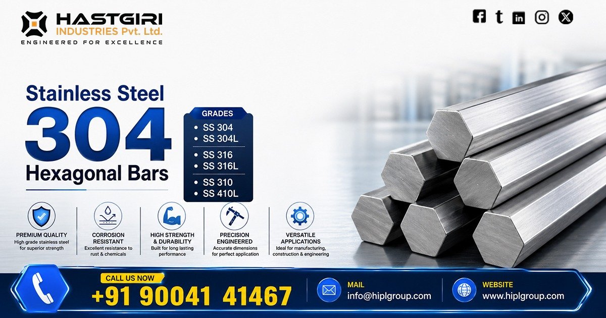 Stainless Steel 304 Hexagonal Bars in Hosur