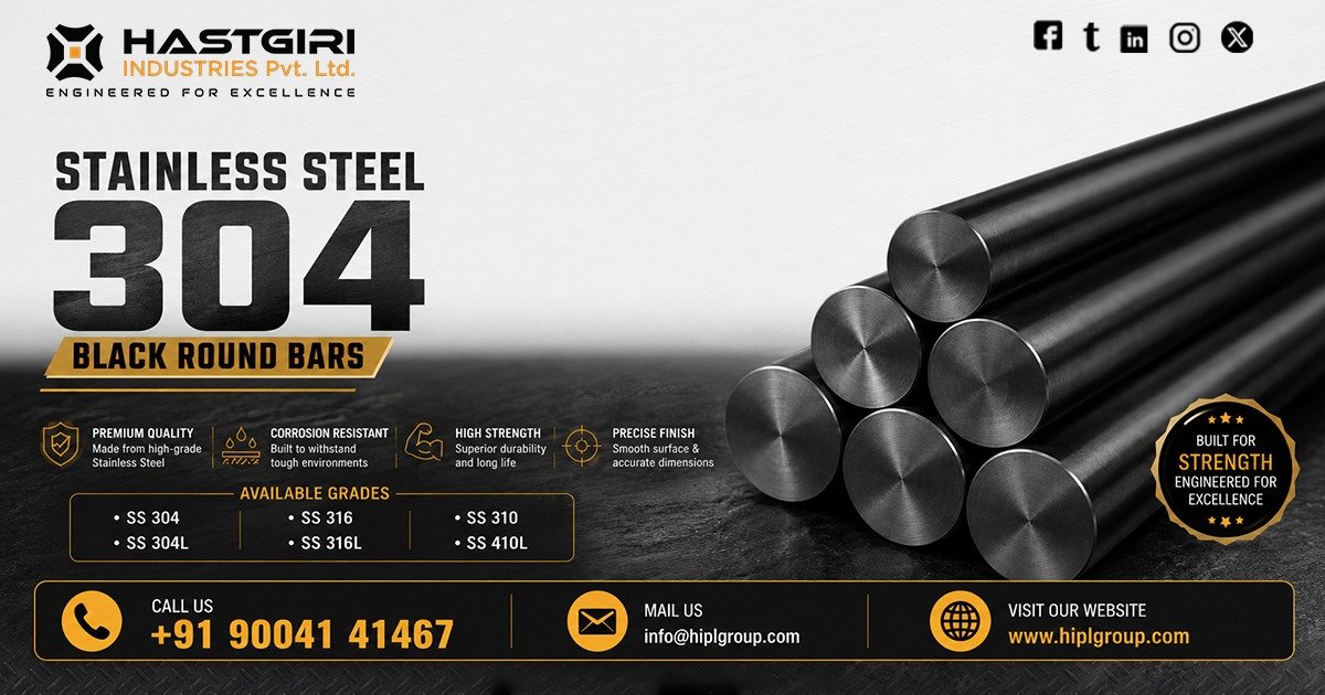 Stainless Steel 304 Black Round Bars in Jamnagar