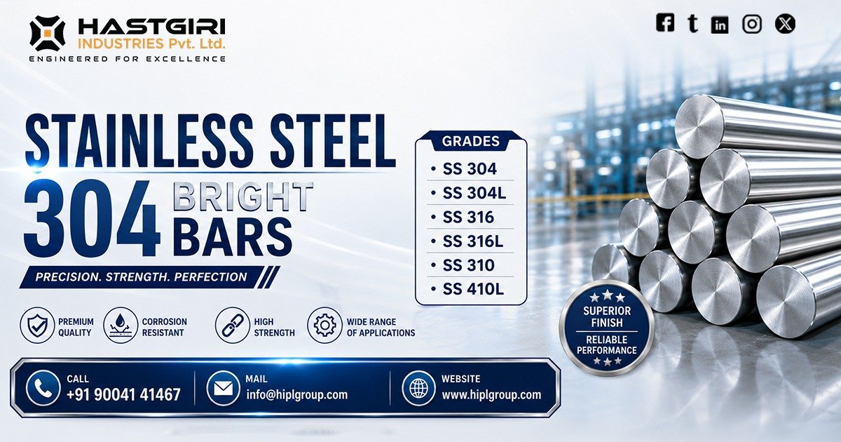 Stainless Steel 304 Bright Bar Supplier in Manesar