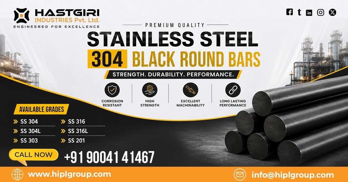 Stainless Steel 304 Black Round Bars in Vadodara