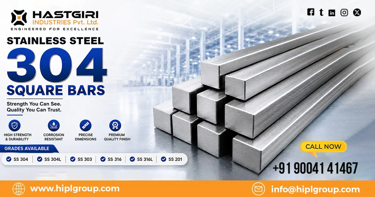Stainless Steel 304 Square Bars in Jaipur