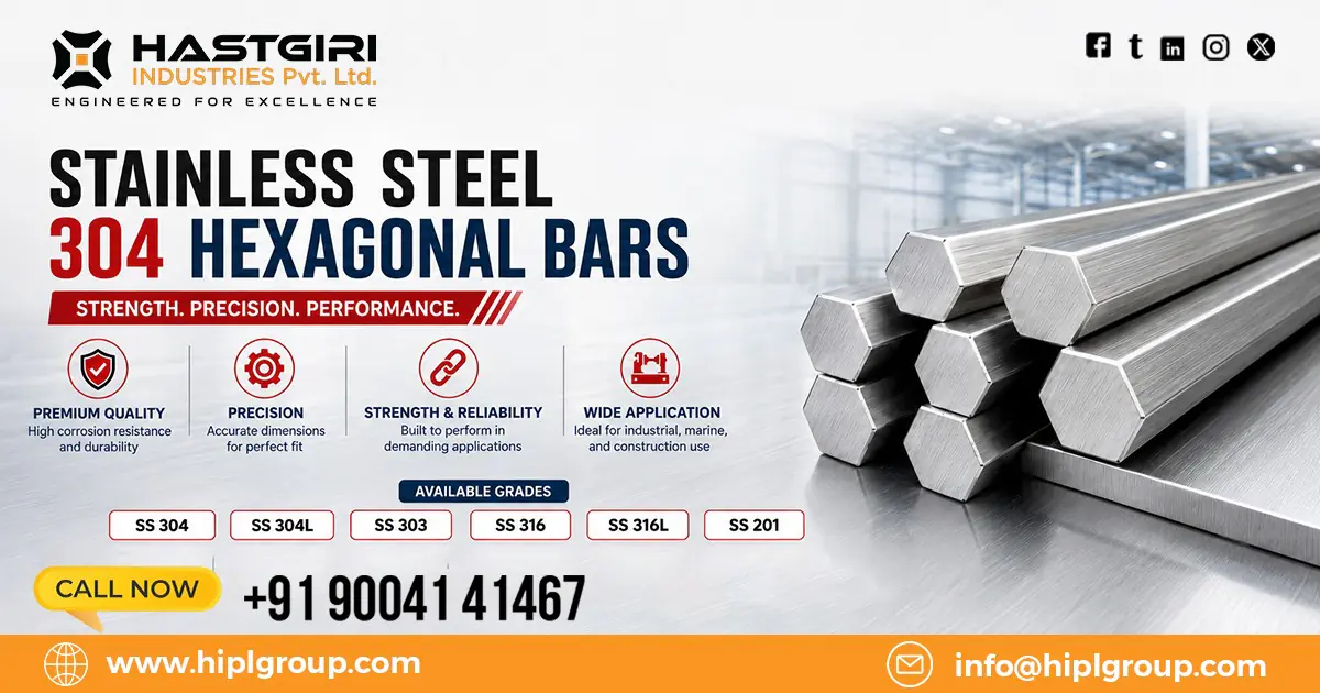Stainless Steel 304 Hexagonal Bars in Netherlands