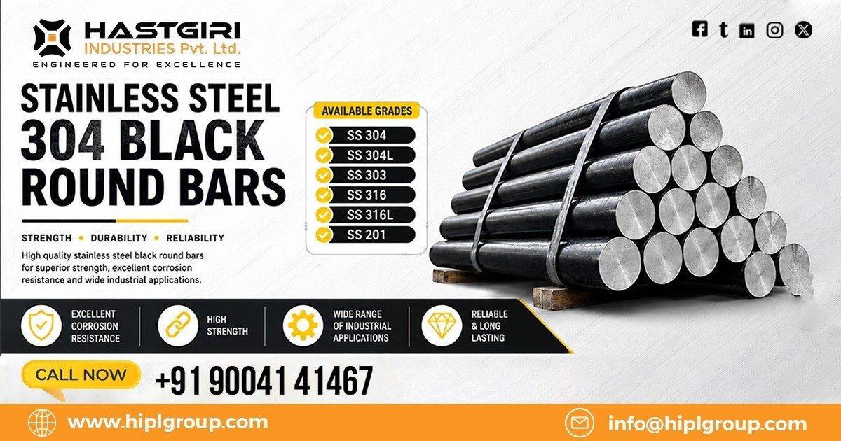 Stainless Steel 304 Black Round Bars in Kolkata