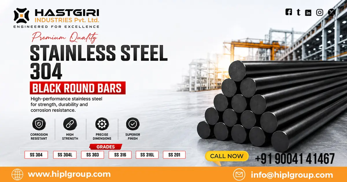 Stainless Steel 304 Black Round Bars in Ahmedabad