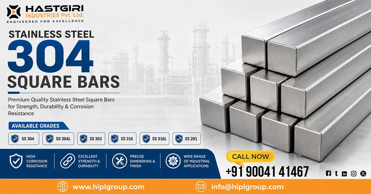 Stainless Steel 304 Square Bars in Pune