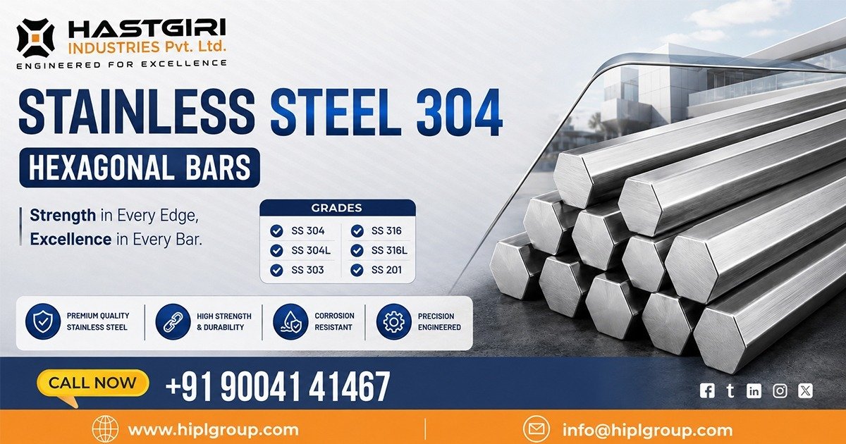 Stainless Steel 304 Hexagonal Bars in Singapore