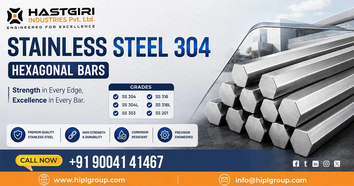 Stainless Steel 304 Hexagonal Bars in Singapore