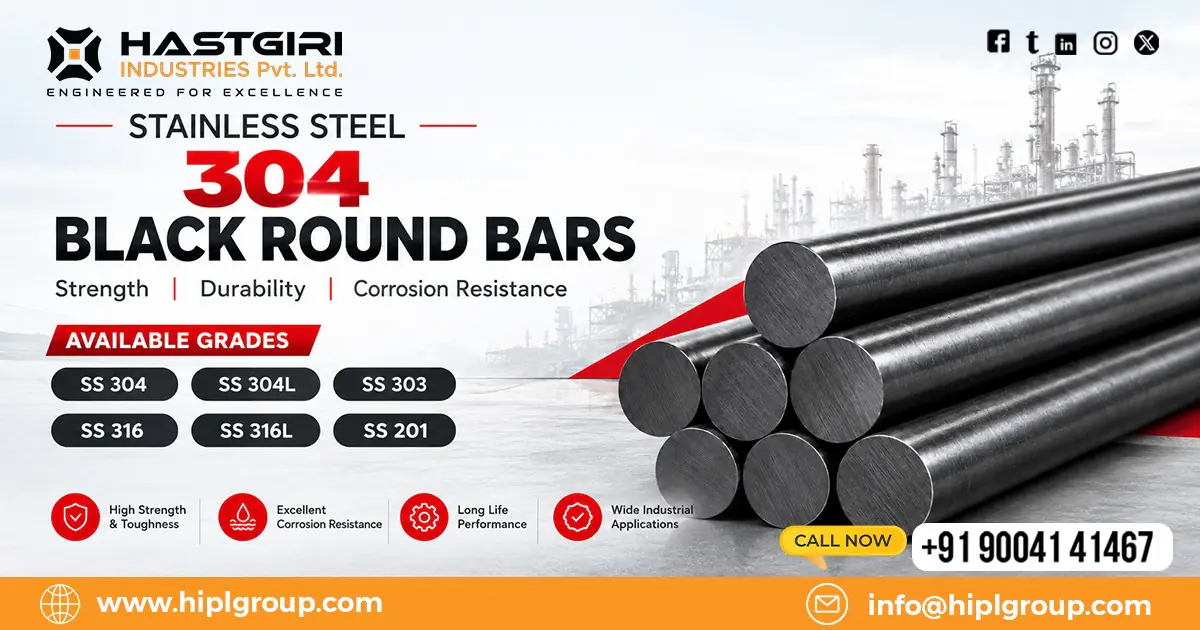 Stainless Steel 304 Black Round Bars in Hyderabad