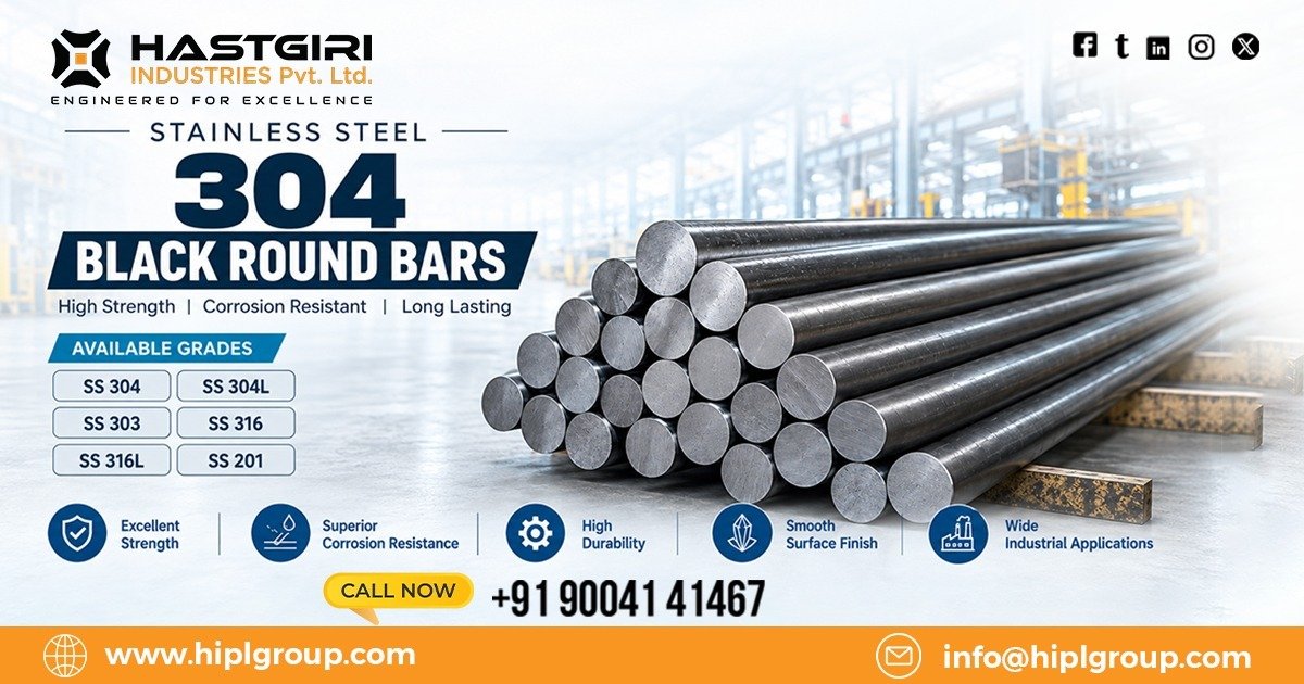 Stainless Steel 304 Black Round Bars in Delhi
