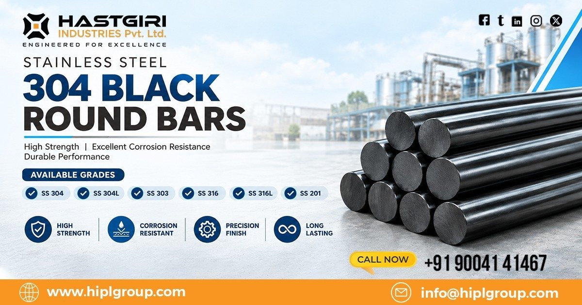 Stainless Steel 304 Black Round Bars in Mumbai