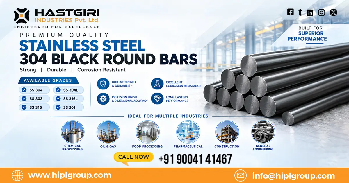 Stainless Steel 304 Black Round Bars in Surat